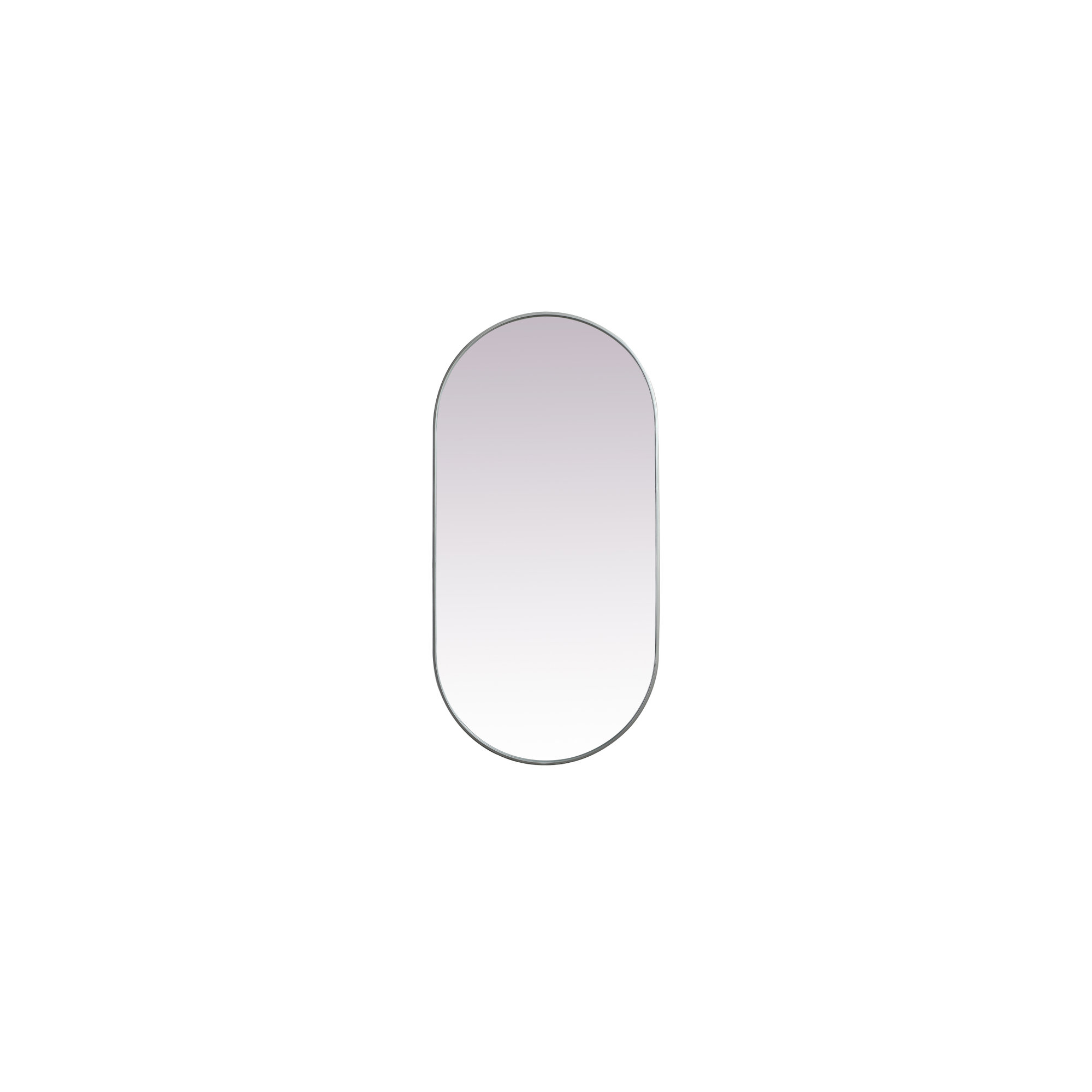 Elington Metal Oval Mirror, 60"  x 30" , Silver