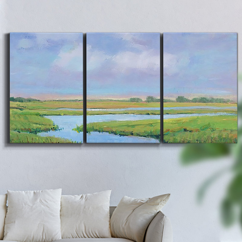 Monet - Toile encadrée multi-pièces - 2878445C, H 27 po x l 54 po x P 2 po