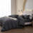 Nayoroom Washed Cotton Plain Breathable Simple and stylish Duvet Cover Set-110746755-110746757
