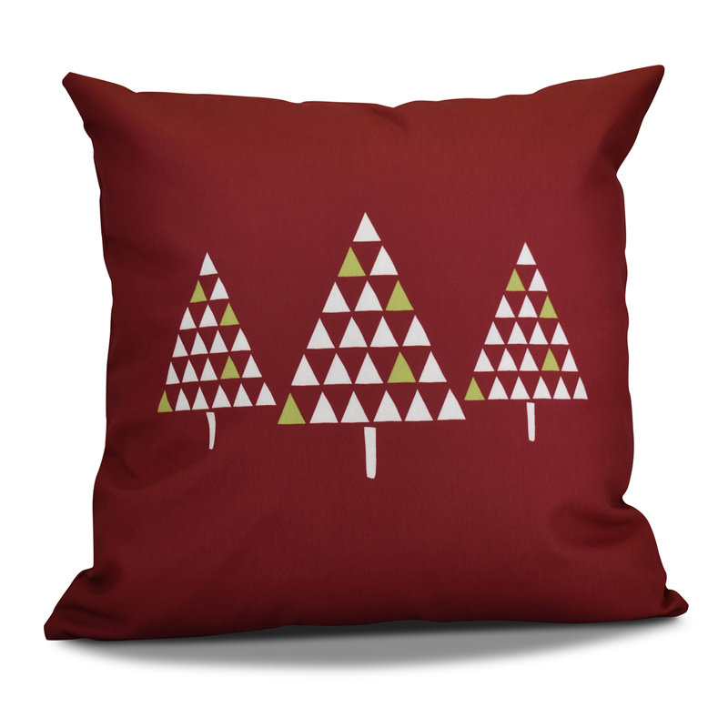 Jump For Joy Reversible Throw Pillow, 20"x20", Cranberry