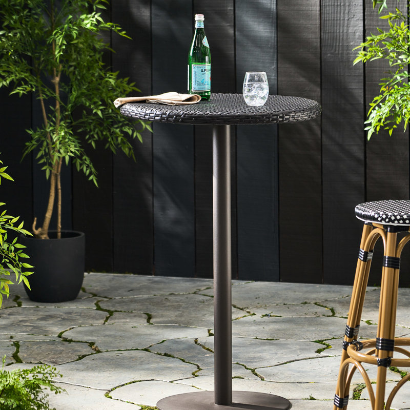 Table de bar 26 po ronde en PE, fabriquée à la main pour un système de soutien en fer