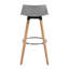 Amethyst Counter Stool with Solid Wood Frame