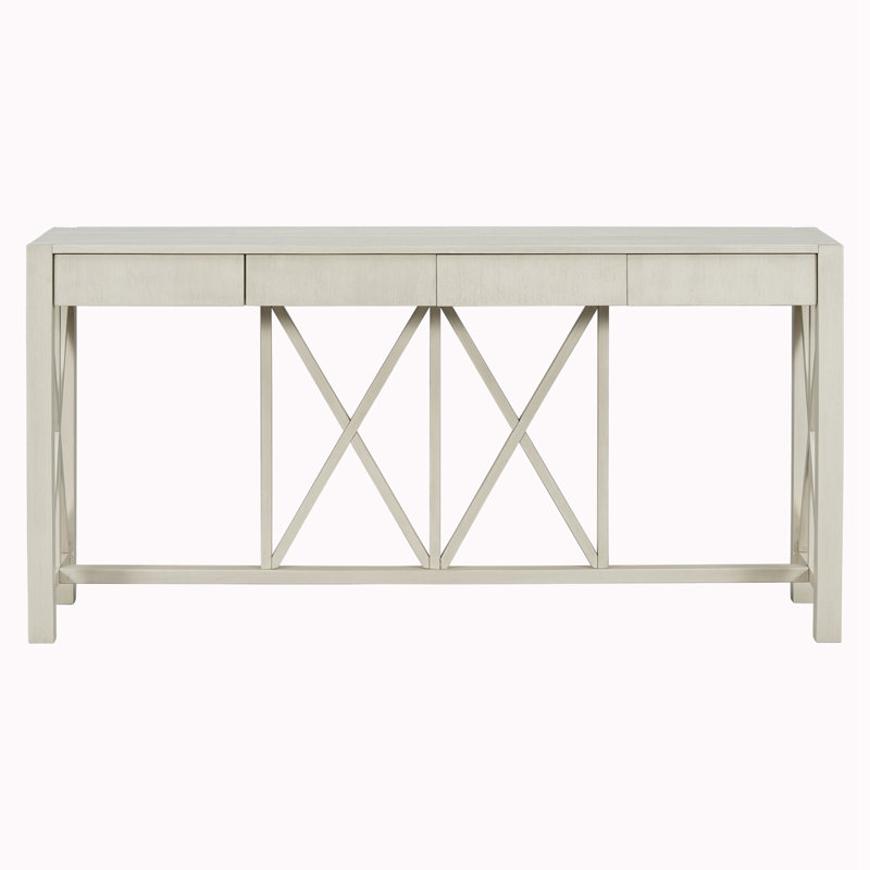Console avec 4 tiroirs spacieux, Beige