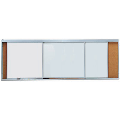Tableau blanc avec unité de glissement horizontal