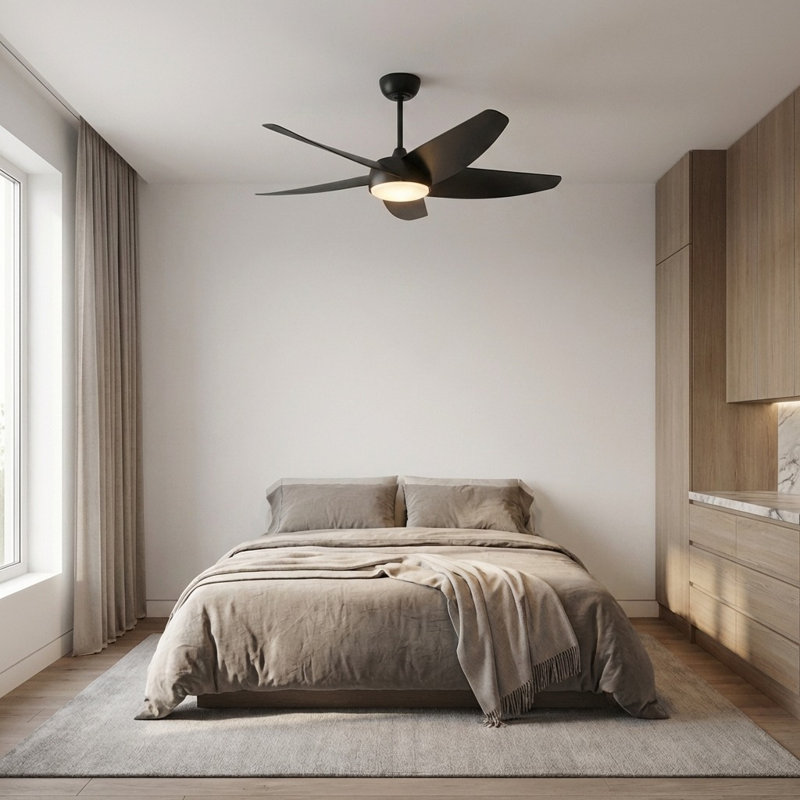 Ventilateur de plafond à DEL Arkdale Smart 52, Nuit noire, Nuit noire