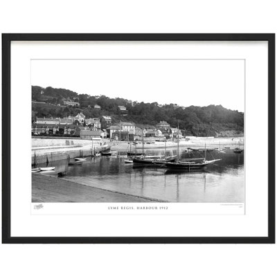 Lyme Regis, Harbour 1912 by Francis Frith - Single Picture Frame Print
