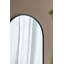 Miroir arqué 24 "x 36" noir avec cadre en métal