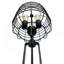 LAMPE DE TABLE CAGE INDUSTRIELLE H 26 po NOIRE