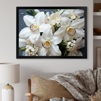 «White Orchids Still Life», reproduction d'art sur toile