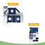 Lit mezzanine simple avec tente et tour