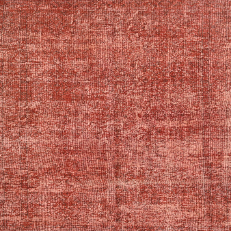 Tapis orange / gris en laine Abstract, Rond 3 pi