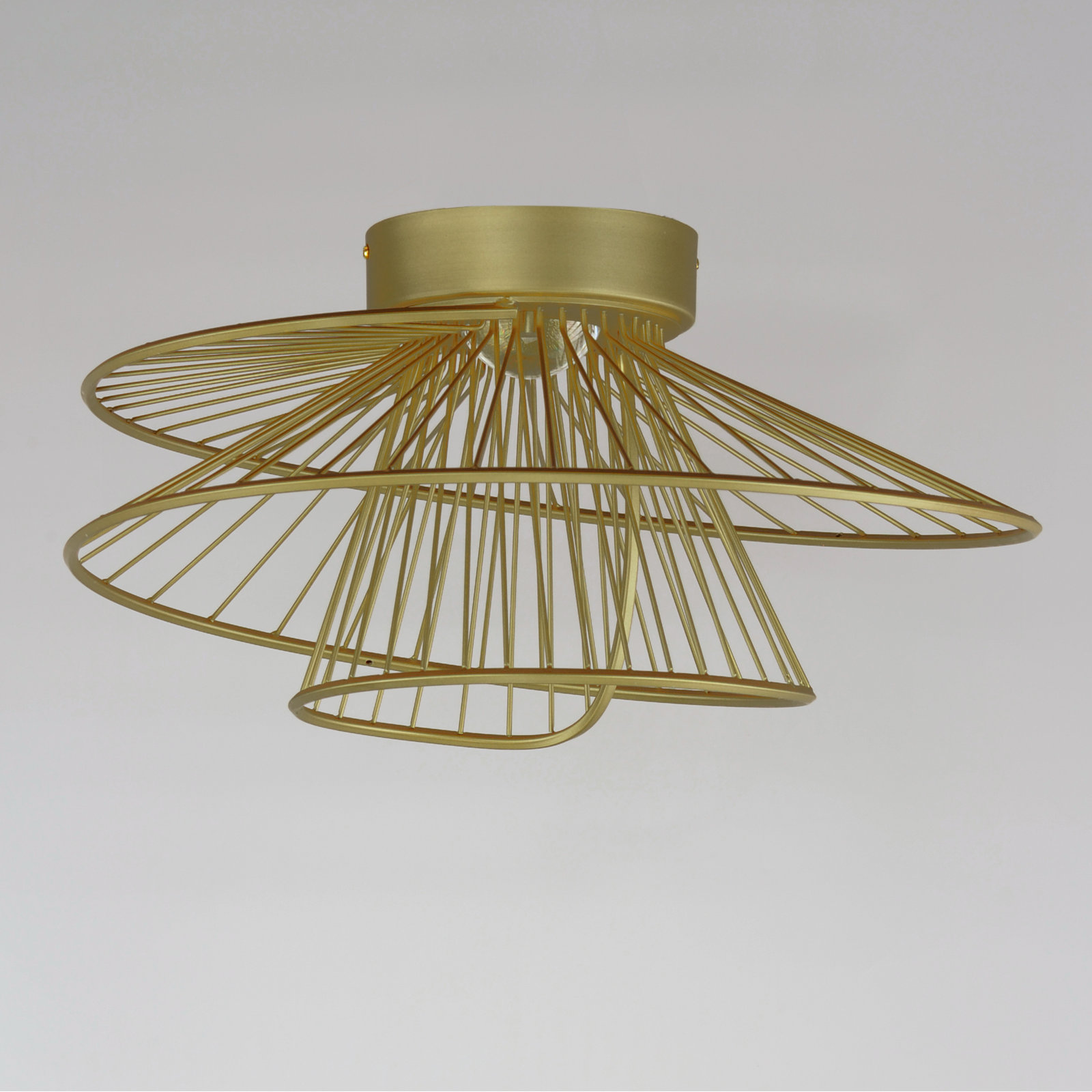 Cusack Single Light Flush Mount, Natural Aged Brass