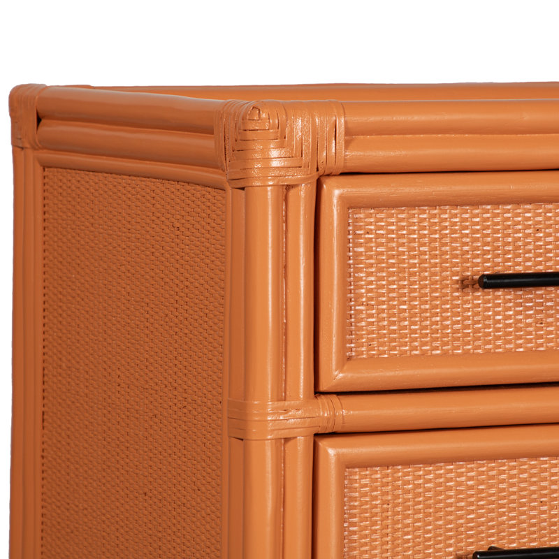 Aruba 4 - Drawer Nightstand, Citrus Orange