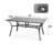 Outdoor Dining Table For 6, 66.29" Long Rectangular Metal Wrought Iron Table With Umbrella Hole-1976091131