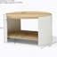 Table basse, bureau en bois rustique à 2 niveaux avec tablette de rangement