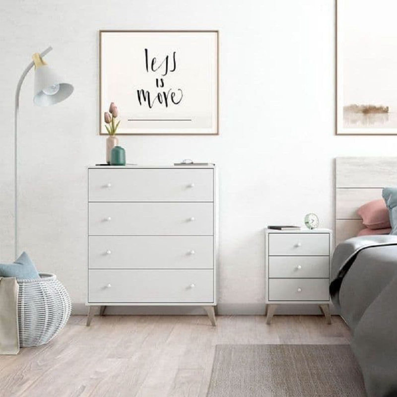 75cm W Manufactured Wood Bedside Table