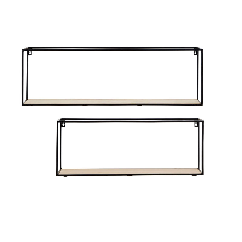 Devia 2 Piece Solid Wood Floating Shelf