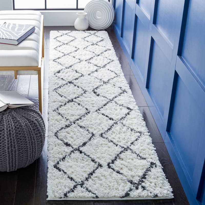 Tapis à poils longs Poynter, Tapis de couloir 2 pi 2 po x 9 pi