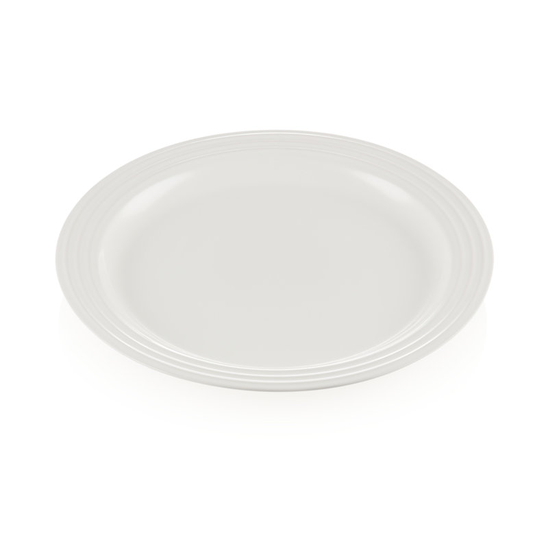 Le Creuset Breakfast Stoneware Dinner Plate, White