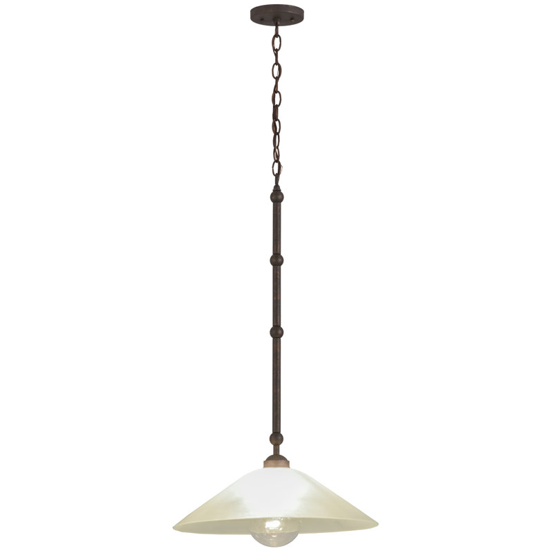 Antencio 1 - Light Gilded Tobacco/Frosted Single Pendant
