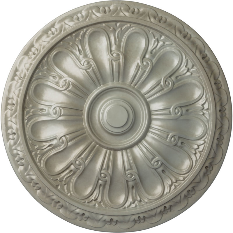 Médaillon de plafond H 15,75 po x l 15,75 po Kirke, Doré Flash