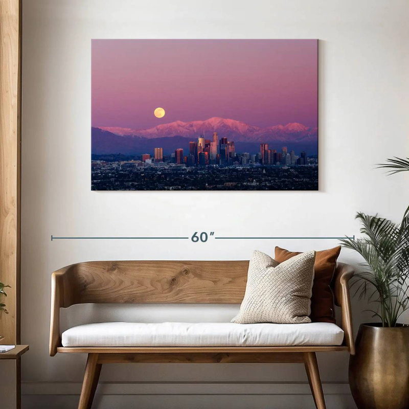 Pleine lune Nicci sur Los Angeles, H 30 po x l 45 po