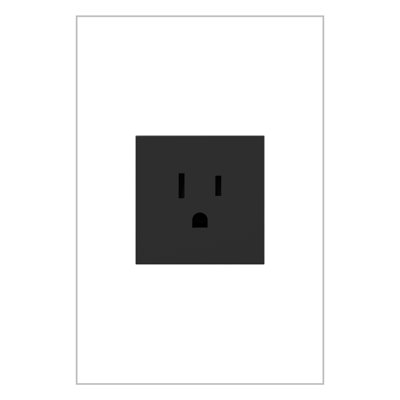 Legrand Adorne 15 Amp Single Tamper-resistant Outlet, Graphite