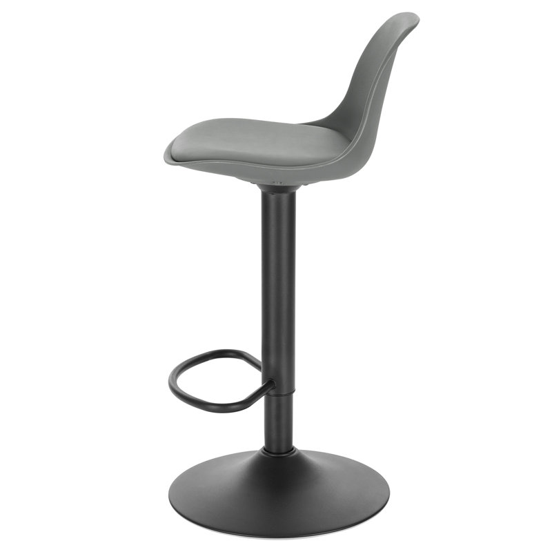 Rikard Swivel Upholstered Adjustable Height Counter Stool, Grey