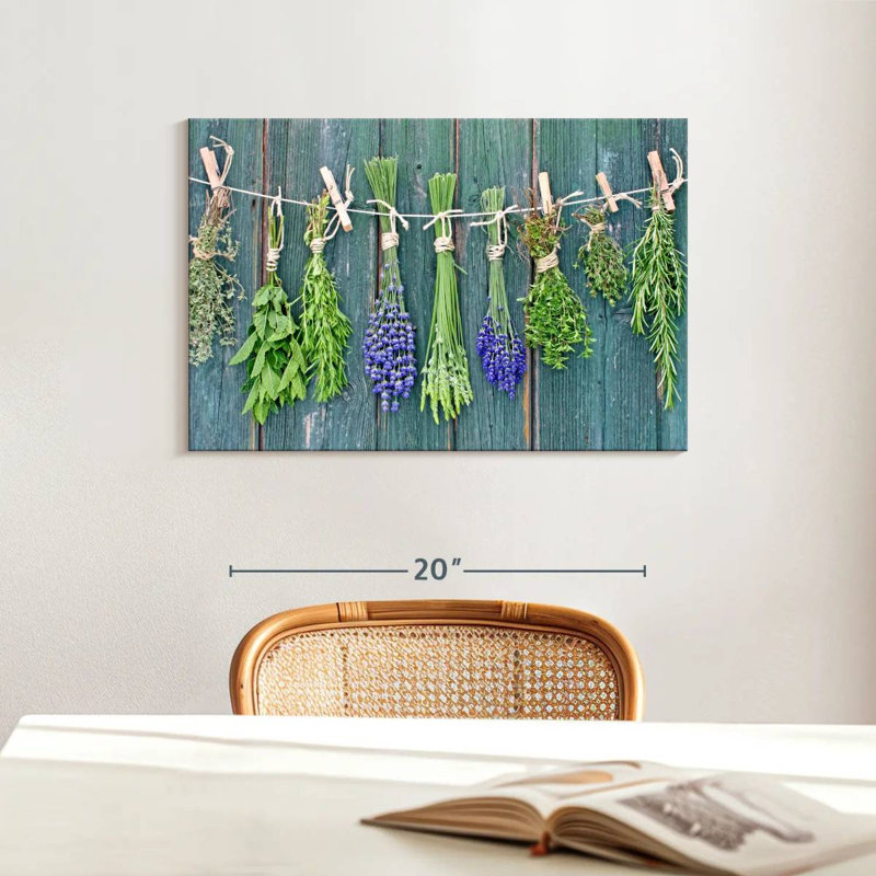 Yarlin Drying Herbs, 16" H x 24" W