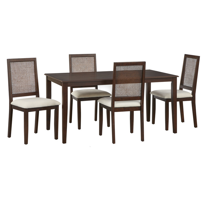 Arkdale Four Leg Dining Set, 4 Pieces: Table, 3 Chairs