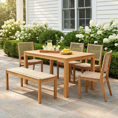 Seras Teak Patio Dining Set