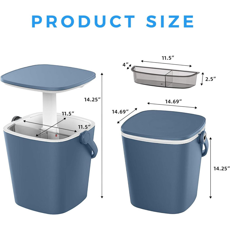 Portable Ice Bucket Table For Parties 3 In1 Ice Cooler Cocktail Patio Cool Bar Table For Camping Poolside Party