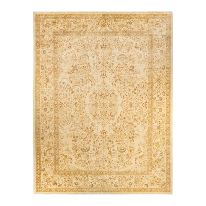 Tapis unique en laine noué à la main 9 pi 1 po x 11 pi 10 po nouvel âge Hayner
