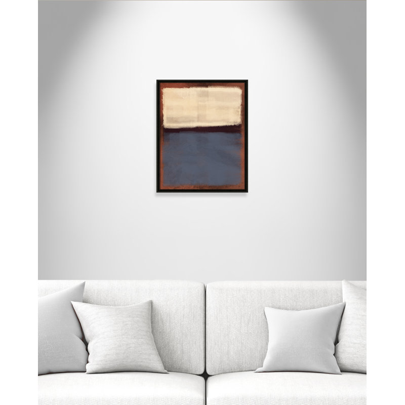 Coronado Alabaster Burst - Peinture sur toile à cadre flottant, Cadre espresso, H 21,5 po x l 17,5 po x P 2 po