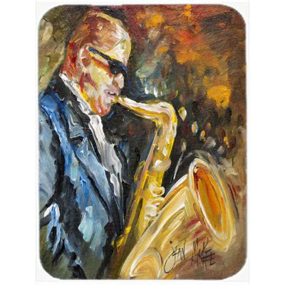 Caroline's Treasures Jazz Saxophone Glass Cutting Board