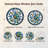 Celestial Compass Stained Glass Window Panel，12"H-367668399