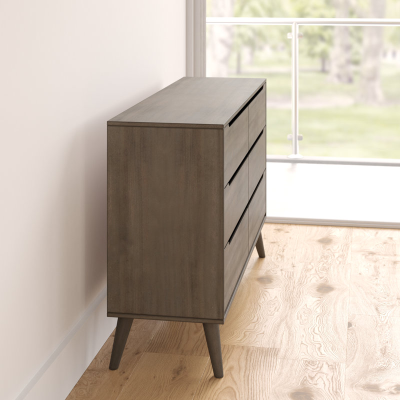 Stalter 58'' W 6 - Drawer Dresser, Gray