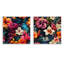 Jungle Splendor - motif tropical - ensemble de 2 collages floraux carrés-101854485-101854482