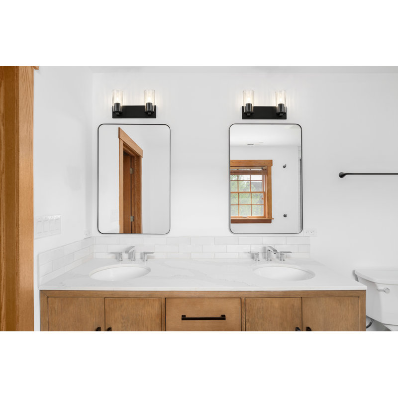 Meuble-lavabo 2 lumières Esma, Noir mat