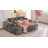 74.8" Plush Corduroy Modular Boneless Floor Sofa With Double Chaise — No Assembly, Fluffy Deep Seat Sleeper Couch Bed-225200275