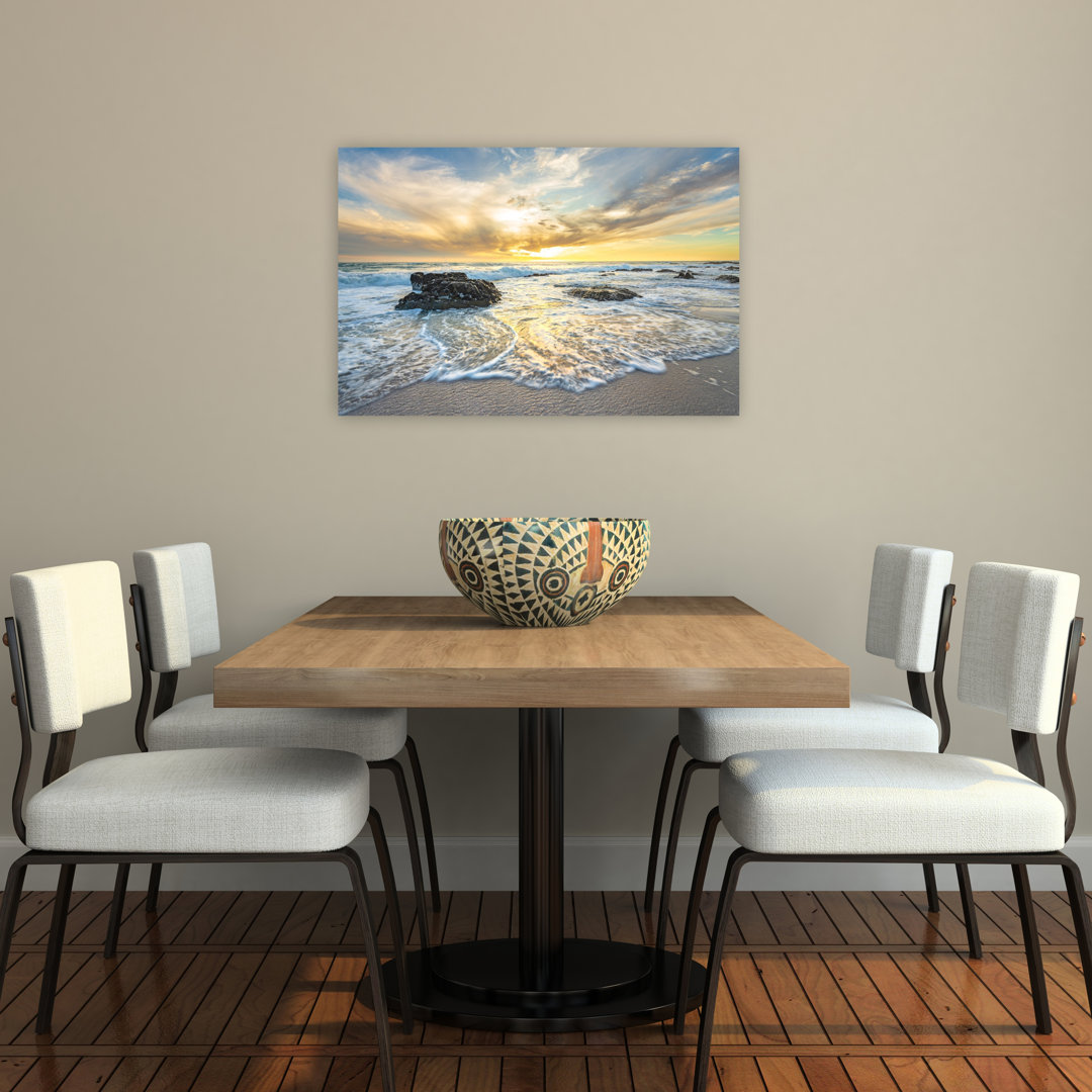 Serene Beach Sunset Peaceful Serene Tranquil Coastal Wall Art Print