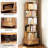 6 Tier Rotating Bookshelf, 360° Display Round Spinning Bookshelf With Wheels And Drawer, Space-Saving, Small Space Rotating Bookshelf Tower-125465659