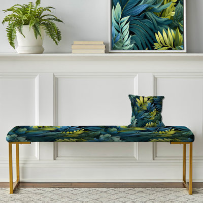 Banc rembourré or
