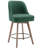 Swivel Upholstered Counter Stool with Solid Wood Frame-1896269818