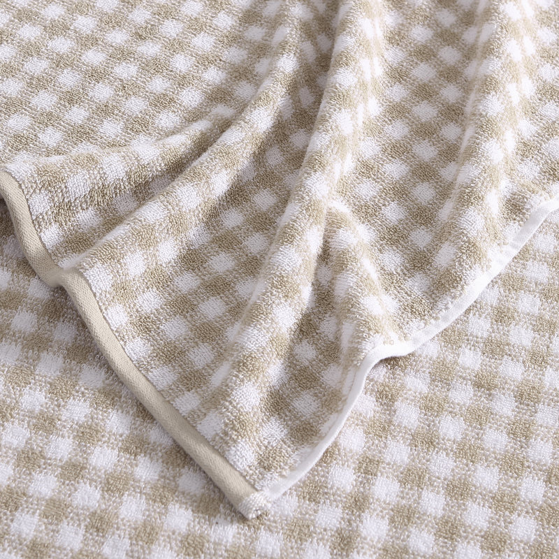 Ensemble de serviettes 100% coton Laura Ashley, Brun clair / beige / blanc