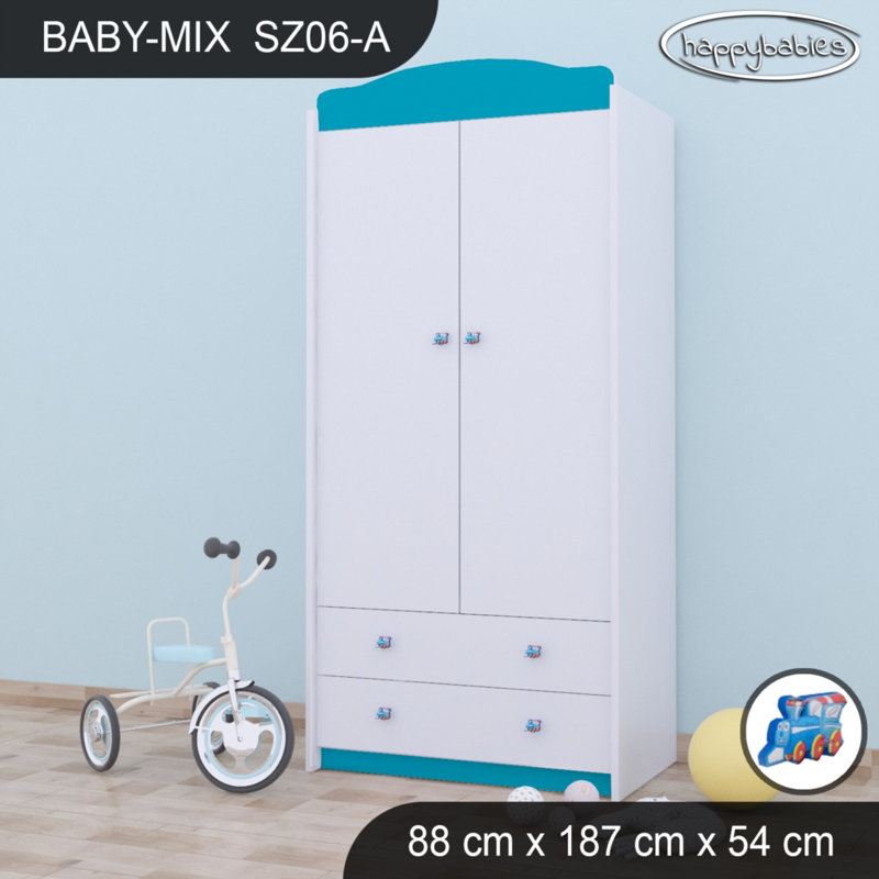 Baby 2 Door Wardrobe, Blue