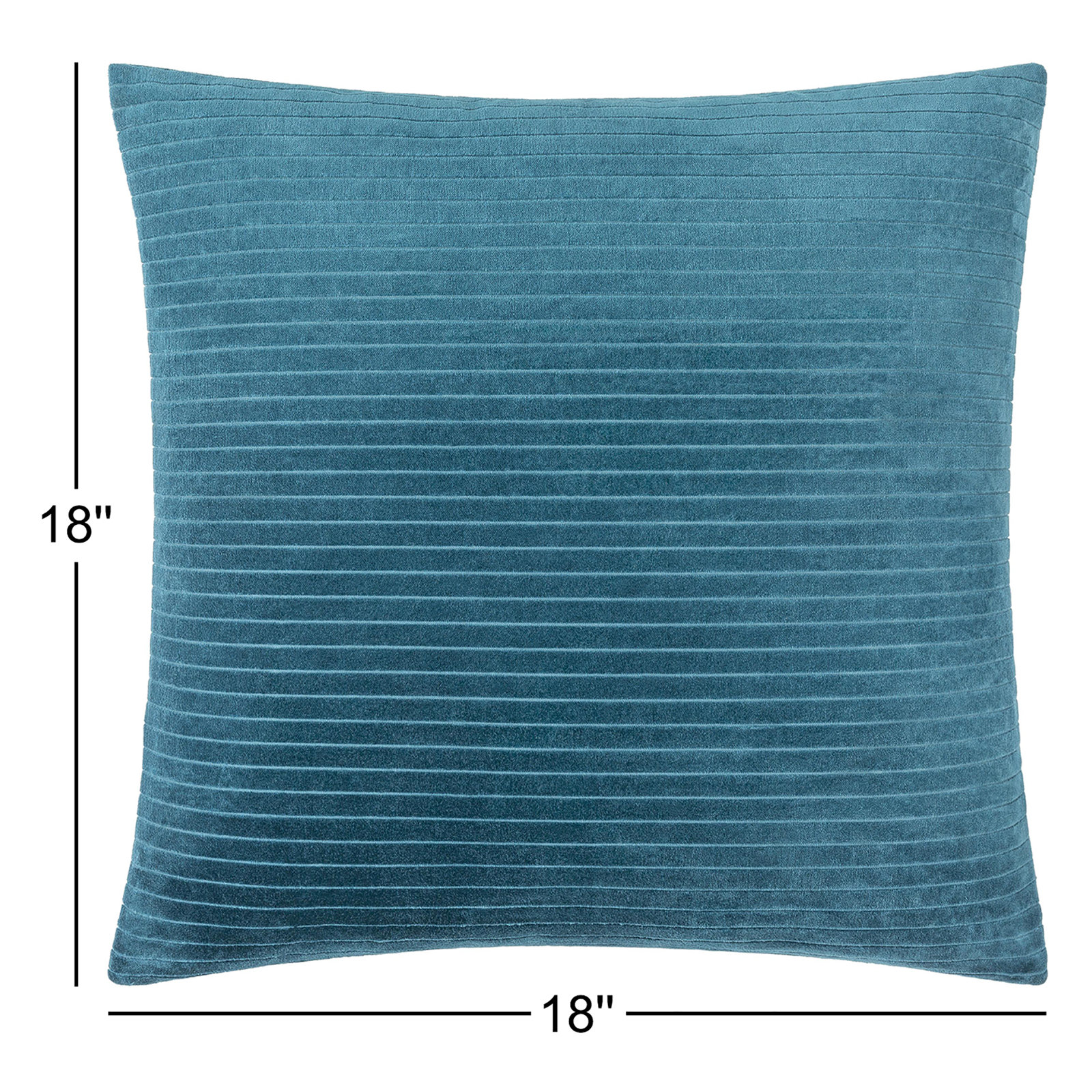 Cotton Throw Pillow, Pillow Cover Only - No Insert, 18" x 18", Teal