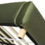 Queen Size Platform Bed with Velvet Fabric, Upholstered Bed with Curve Design Thick Headboard, Olive Green-129299289