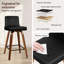 ALFORDSON 2x Swivel Bar Stools Padded Backrest Dining Chair Kitchen