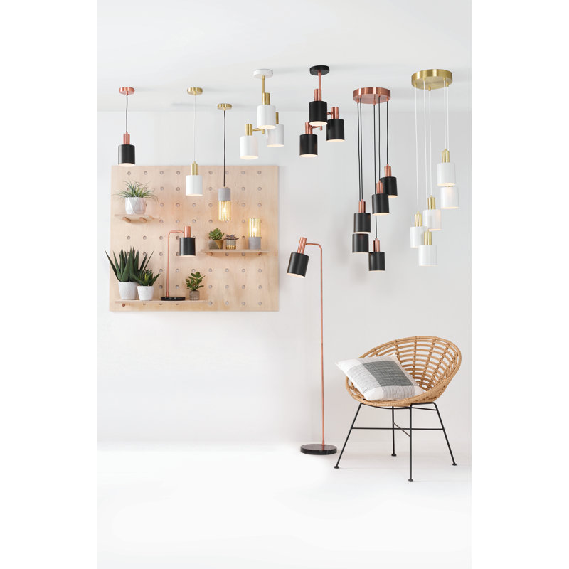 Abel 5 - Light Cluster Pendant, White, Brass
